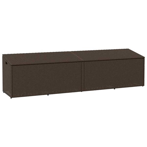 Grote foto vidaxl tuinbox 220x50x58 cm poly rattan bruin tuin en terras overige tuin en terras