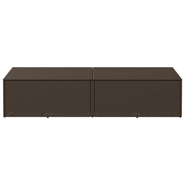 Grote foto vidaxl tuinbox 220x50x58 cm poly rattan bruin tuin en terras overige tuin en terras