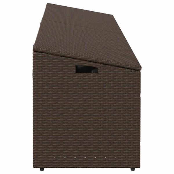 Grote foto vidaxl tuinbox 220x50x58 cm poly rattan bruin tuin en terras overige tuin en terras