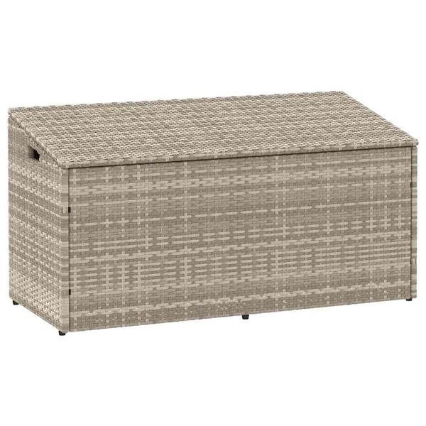 Grote foto vidaxl tuinbox 110x50x58 cm poly rattan lichtgrijs tuin en terras overige tuin en terras