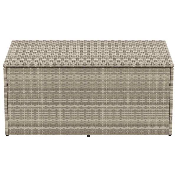 Grote foto vidaxl tuinbox 110x50x58 cm poly rattan lichtgrijs tuin en terras overige tuin en terras