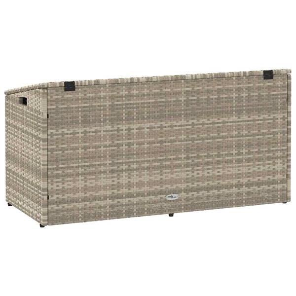 Grote foto vidaxl tuinbox 110x50x58 cm poly rattan lichtgrijs tuin en terras overige tuin en terras
