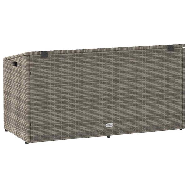 Grote foto vidaxl tuinbox 110x50x58 cm poly rattan grijs tuin en terras overige tuin en terras