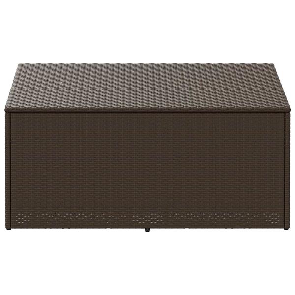 Grote foto vidaxl tuinbox 110x50x58 cm poly rattan bruin tuin en terras overige tuin en terras