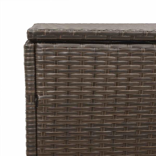 Grote foto vidaxl tuinbox 110x50x58 cm poly rattan bruin tuin en terras overige tuin en terras