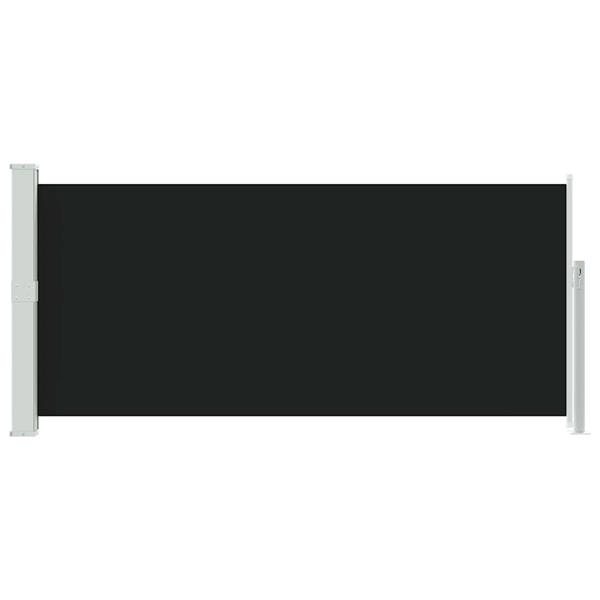 Grote foto vidaxl windscherm uittrekbaar 140x300 cm zwart tuin en terras overige tuin en terras