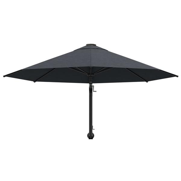 Grote foto vidaxl wandparasol met metalen paal 300 cm antraciet tuin en terras overige tuin en terras