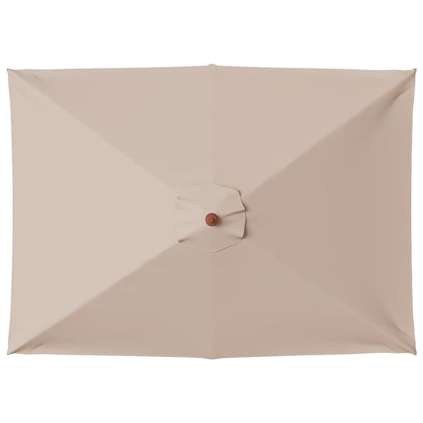 Grote foto vidaxl parasol met houten paal 150x200 cm taupe tuin en terras overige tuin en terras