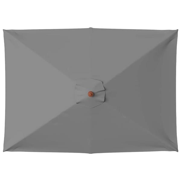 Grote foto vidaxl parasol met houten paal 150x200 cm antraciet tuin en terras overige tuin en terras