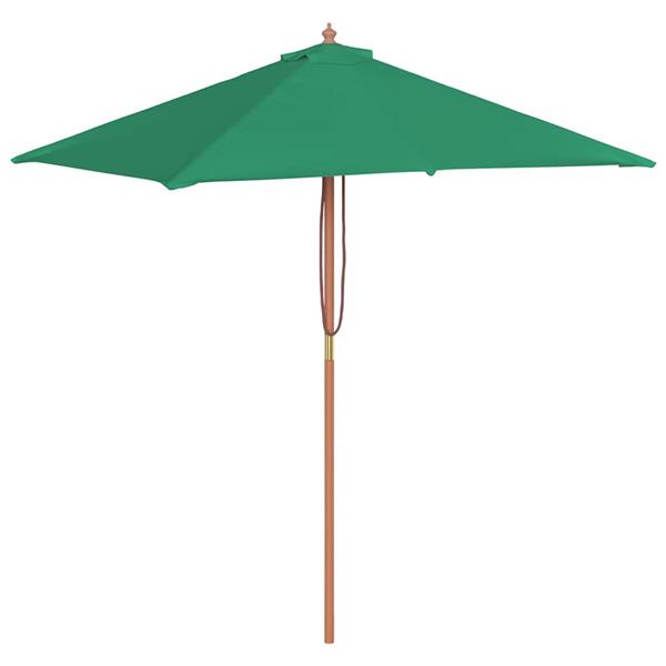 Grote foto vidaxl parasol met houten paal 150x200 cm groen tuin en terras overige tuin en terras