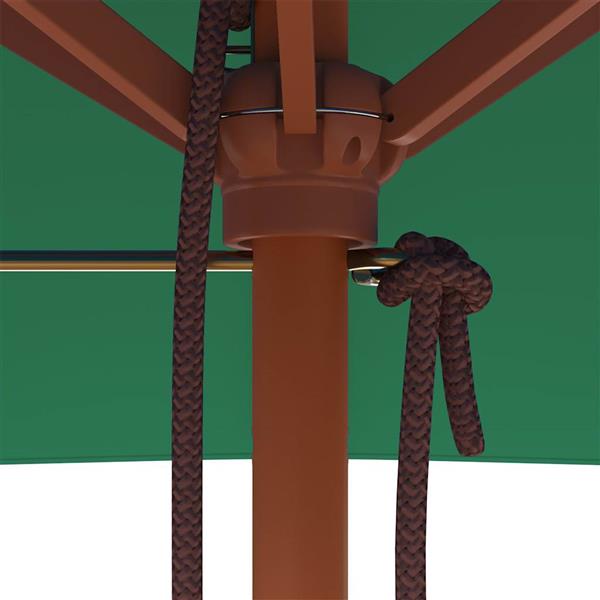 Grote foto vidaxl parasol met houten paal 150x200 cm groen tuin en terras overige tuin en terras