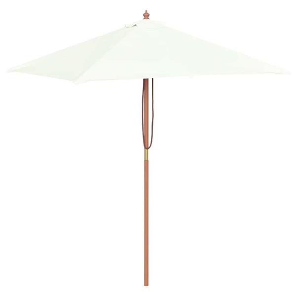 Grote foto vidaxl parasol met houten paal 150x200 cm zandkleurig tuin en terras overige tuin en terras
