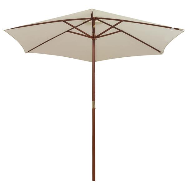 Grote foto vidaxl parasol 270x270 cm houten paal cr mewit tuin en terras overige tuin en terras