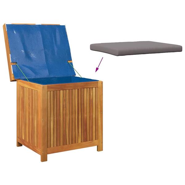 Grote foto vidaxl kussenbox voor buiten 60x50x61 cm massief acaciahout tuin en terras overige tuin en terras