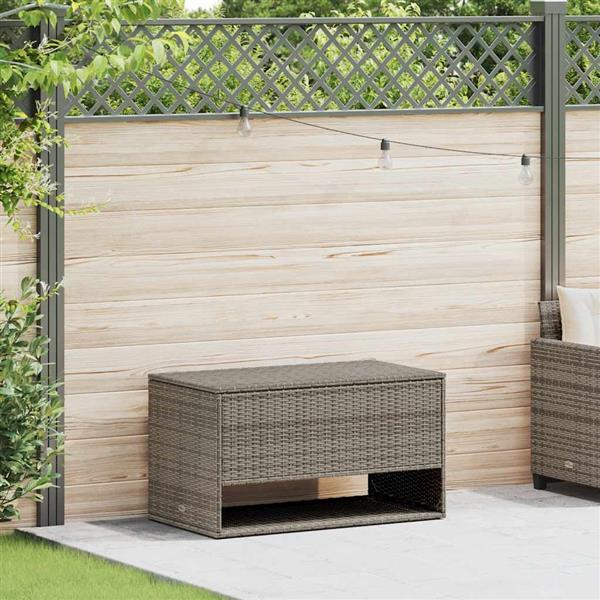 Grote foto vidaxl opbergbox voor buiten 100x55x55 5 cm poly rattan grijs tuin en terras overige tuin en terras
