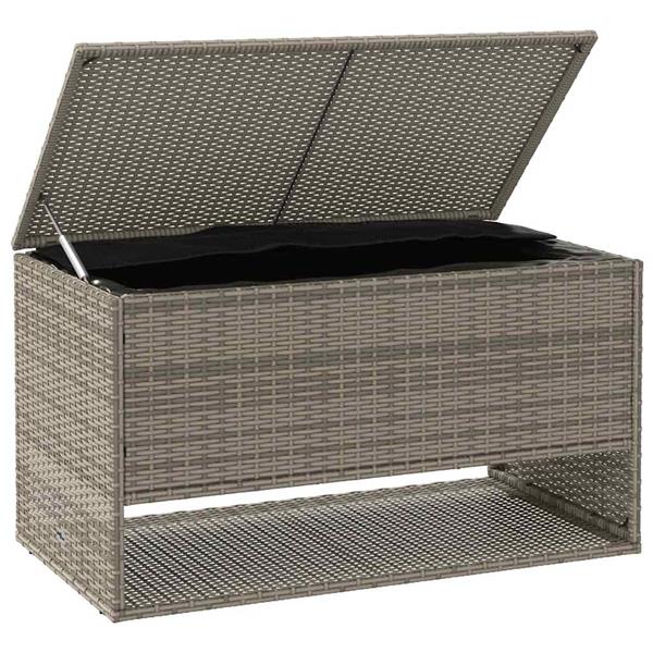 Grote foto vidaxl opbergbox voor buiten 100x55x55 5 cm poly rattan grijs tuin en terras overige tuin en terras