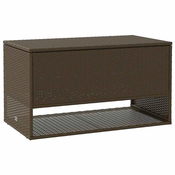 Grote foto vidaxl opbergbox voor buiten 100x55x55 5 cm poly rattan bruin tuin en terras overige tuin en terras