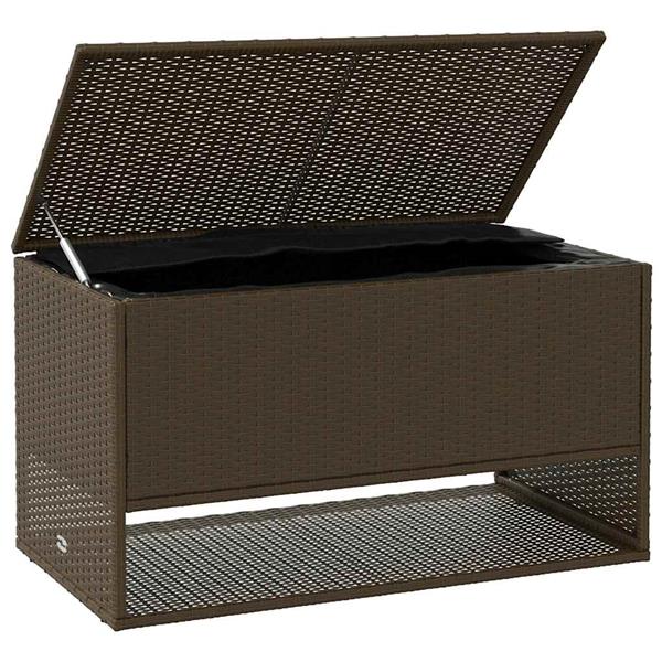 Grote foto vidaxl opbergbox voor buiten 100x55x55 5 cm poly rattan bruin tuin en terras overige tuin en terras