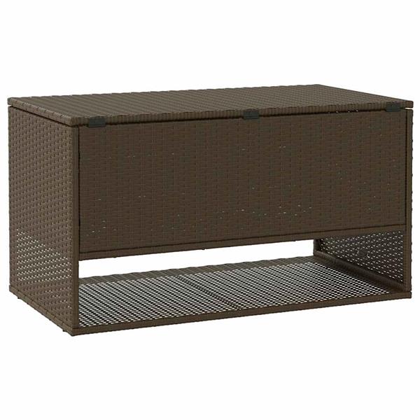 Grote foto vidaxl opbergbox voor buiten 100x55x55 5 cm poly rattan bruin tuin en terras overige tuin en terras