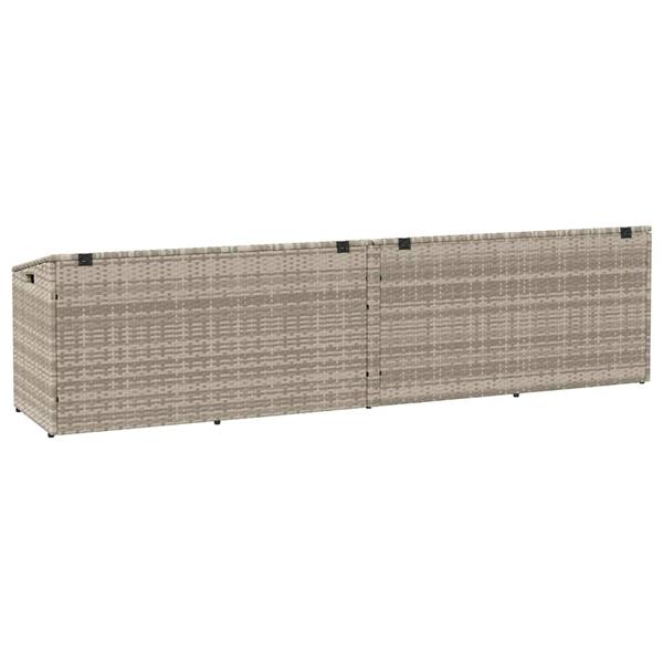 Grote foto vidaxl tuinbox 220x50x58 cm poly rattan lichtgrijs tuin en terras overige tuin en terras