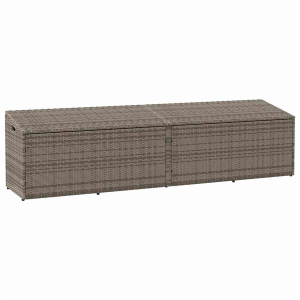Grote foto vidaxl tuinbox 220x50x58 cm poly rattan grijs tuin en terras overige tuin en terras