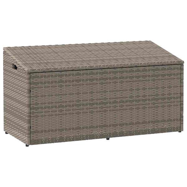 Grote foto vidaxl tuinbox 110x50x58 cm poly rattan grijs tuin en terras overige tuin en terras
