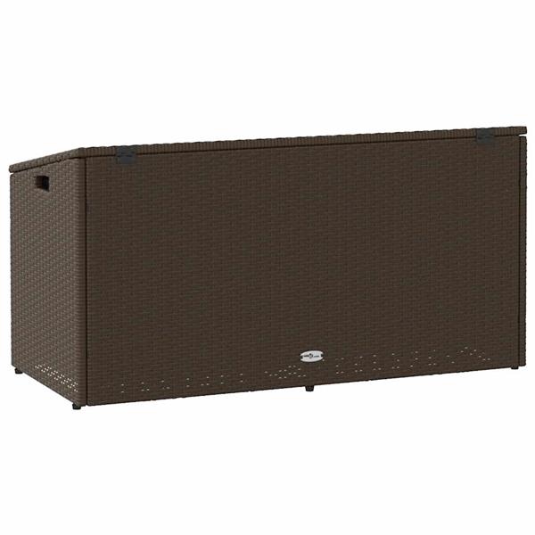 Grote foto vidaxl tuinbox 110x50x58 cm poly rattan bruin tuin en terras overige tuin en terras