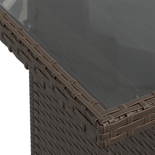 Grote foto vidaxl 6 delige loungeset met kussens poly rattan bruin tuin en terras tuinmeubelen