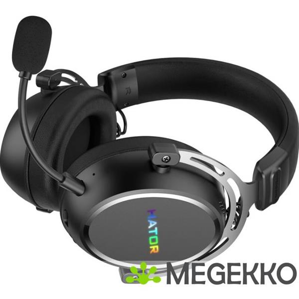 Grote foto hator hypergang 3 wireless noise cancelling rgb gaming headset zwart audio tv en foto koptelefoons
