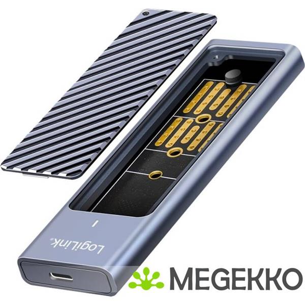 Grote foto logilink ua0435 behuizing voor opslagstations sdd behuizing grijs m.2 computers en software behuizingen en kasten