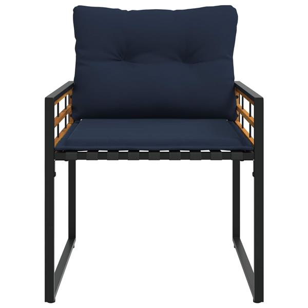 Grote foto vidaxl buitenmeubelset met kussen 3 pcs marineblauw tuin en terras tuinmeubelen