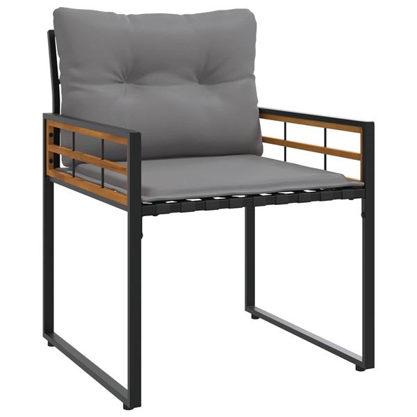 Grote foto vidaxl buitenmeubelset met kussen 3 pcs lichtgrijs tuin en terras tuinmeubelen