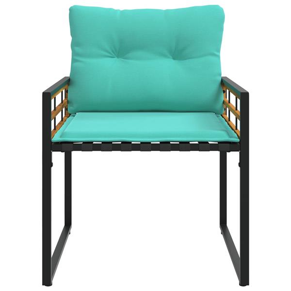 Grote foto vidaxl buitenmeubelset met kussen 4 pcs turquoise tuin en terras tuinmeubelen