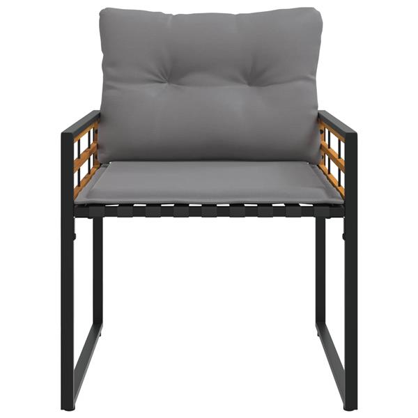 Grote foto vidaxl buitenmeubelset met kussen 4 pcs lichtgrijs tuin en terras tuinmeubelen