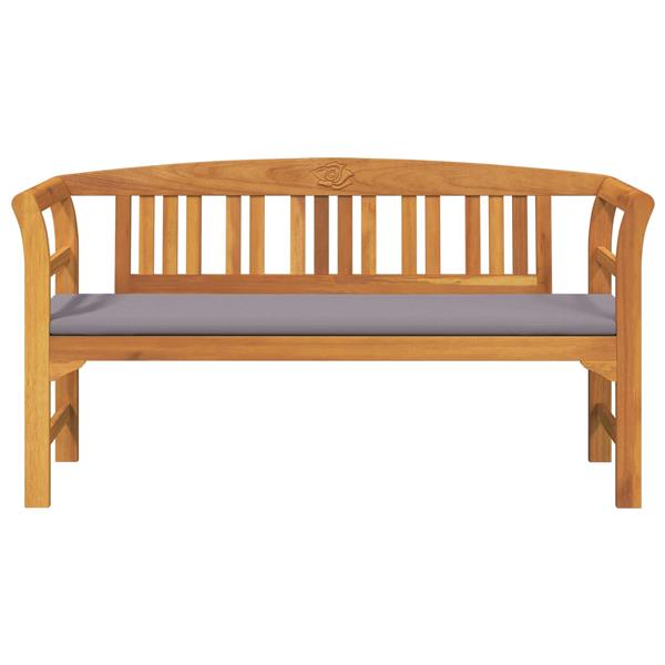 Grote foto vidaxl bank met kussen natuurlijke olie afwerking 157 x 46 x 82 5 cm tuin en terras tuinmeubelen