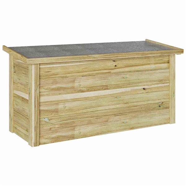 Grote foto vidaxl opbergbox naturel 119 x 44 5 x 58 cm ge mpregneerd grenenhout tuin en terras overige tuin en terras