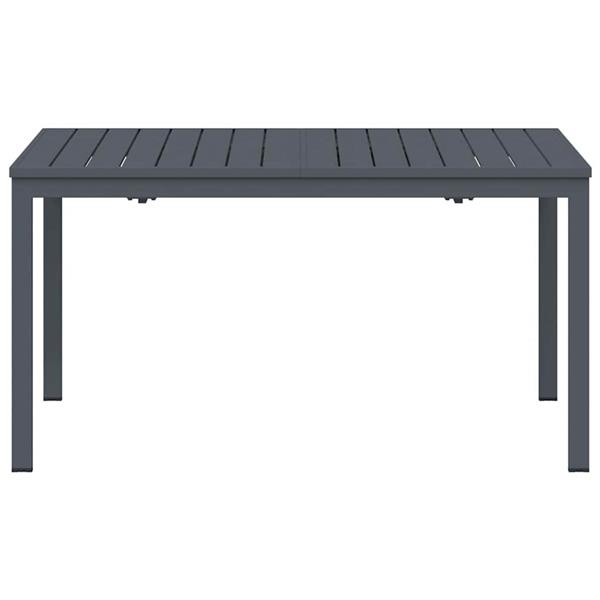 Grote foto vidaxl terrastafel antraciet 180 x 80 x 74 cm gepoedercoat staal tuin en terras tuinmeubelen