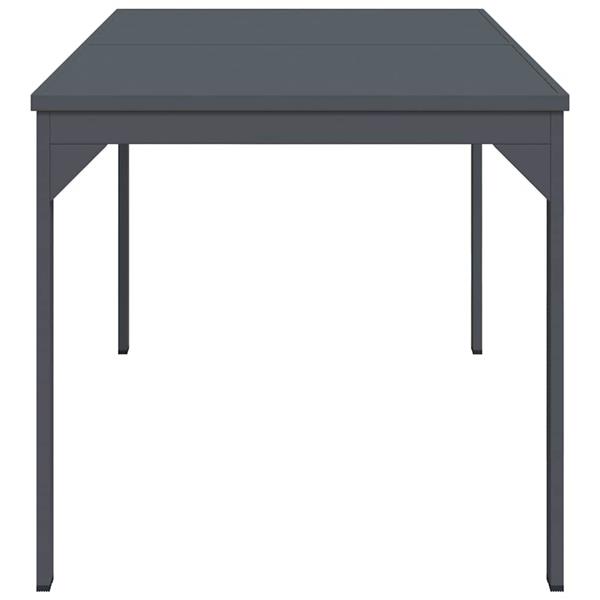 Grote foto vidaxl terrastafel antraciet 180 x 80 x 74 cm gepoedercoat staal tuin en terras tuinmeubelen