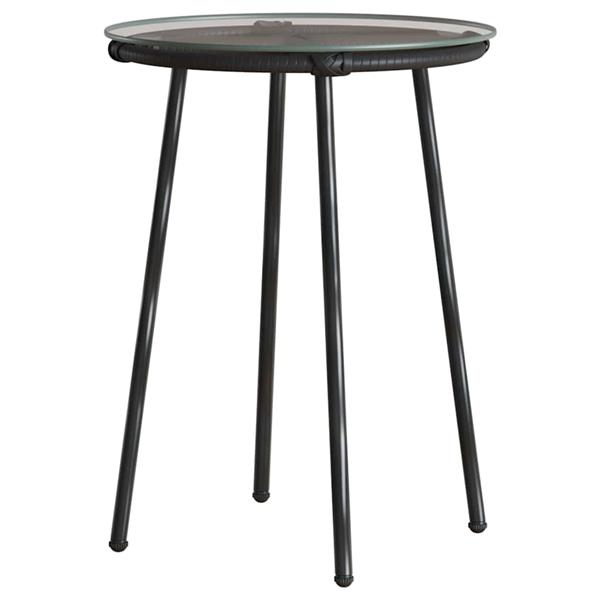 Grote foto vidaxl tuin eettafelset 3 pcs zwart en anthraciet poly rattan tuin en terras tuinmeubelen