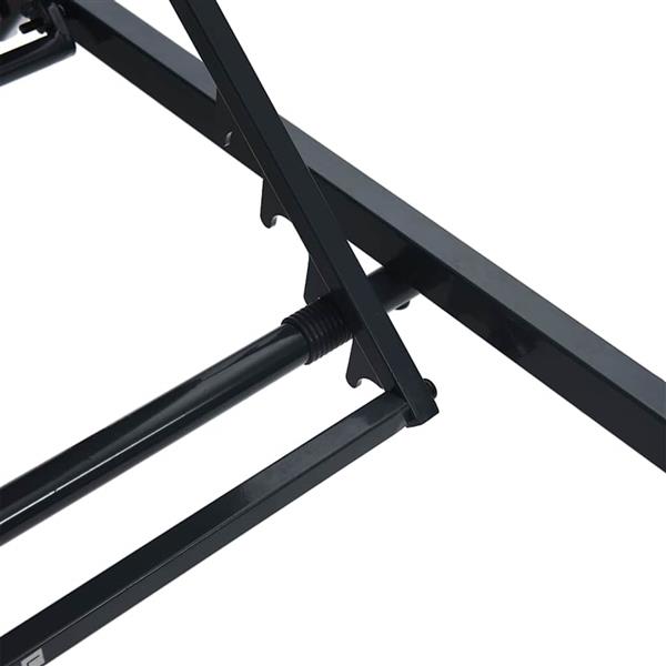 Grote foto vidaxl ligstoel 1 persoon zwart en anthraciet 197 x 54 x 86 cm staal tuin en terras tuinmeubelen