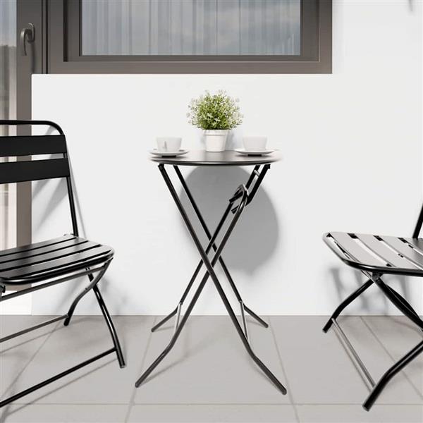 Grote foto vidaxl tuinstafel antraciet 50 x 50 x 72 cm metaal tuin en terras tuinmeubelen