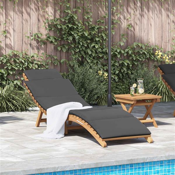 Grote foto vidaxl tuininfurniture sunlounger met kussen bruin 198 x 55 x 58 5 cm tuin en terras tuinmeubelen