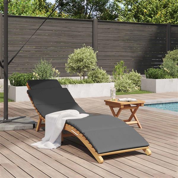 Grote foto vidaxl tuininfurniture sunlounger met kussen bruin 198 x 55 x 58 5 cm tuin en terras tuinmeubelen