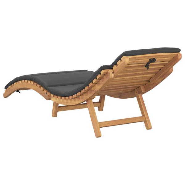 Grote foto vidaxl tuininfurniture sunlounger met kussen bruin 198 x 55 x 58 5 cm tuin en terras tuinmeubelen
