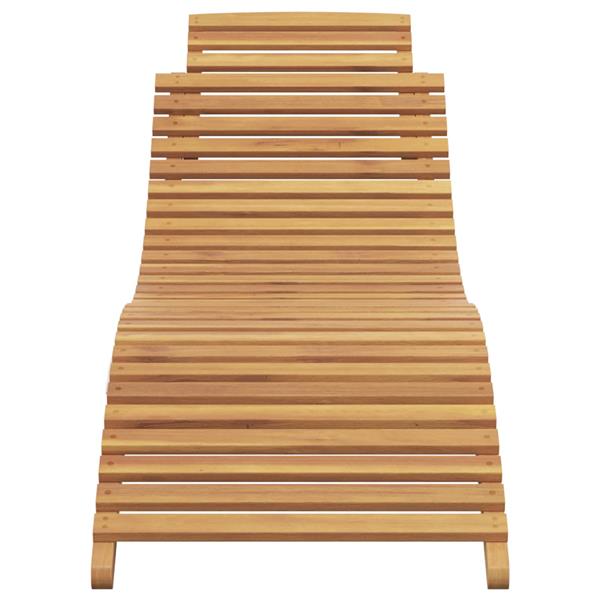 Grote foto vidaxl ligstoel bruin 198 x 55 x 58 5 cm massief teakhout tuin en terras tuinmeubelen