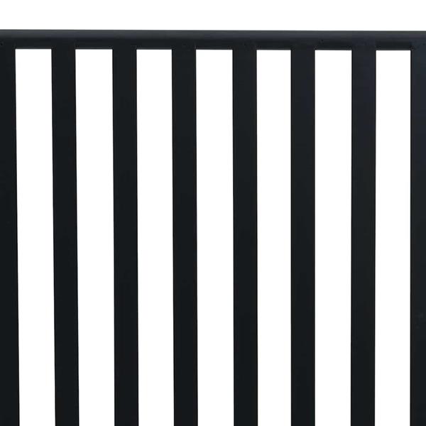 Grote foto vidaxl tuinbank zwart 103 5 x 51 5 x 90 cm staal tuin en terras tuinmeubelen