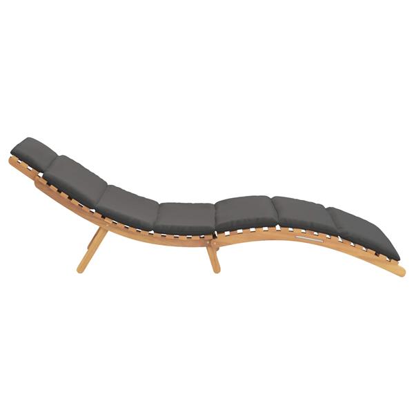 Grote foto vidaxl tuininfurniture sunlounger met kussen bruin 198 x 55 x 58 5 cm tuin en terras tuinmeubelen