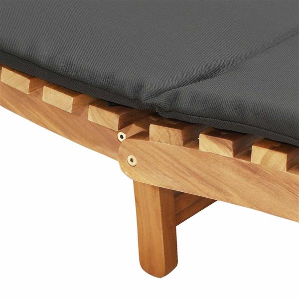 Grote foto vidaxl tuininfurniture sunlounger met kussen bruin 198 x 55 x 58 5 cm tuin en terras tuinmeubelen