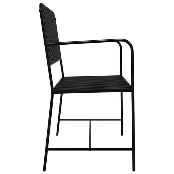 Grote foto vidaxl tuinbank zwart 103 5 x 51 5 x 90 cm staal tuin en terras tuinmeubelen