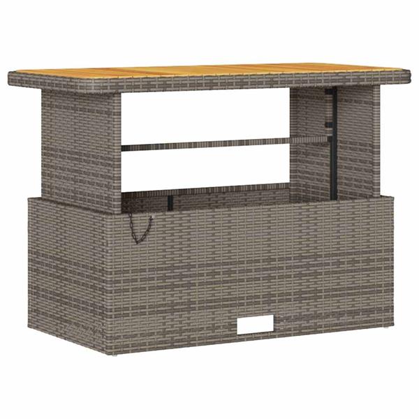 Grote foto vidaxl tuin eettafelset grijs poly rattan tuin en terras tuinmeubelen